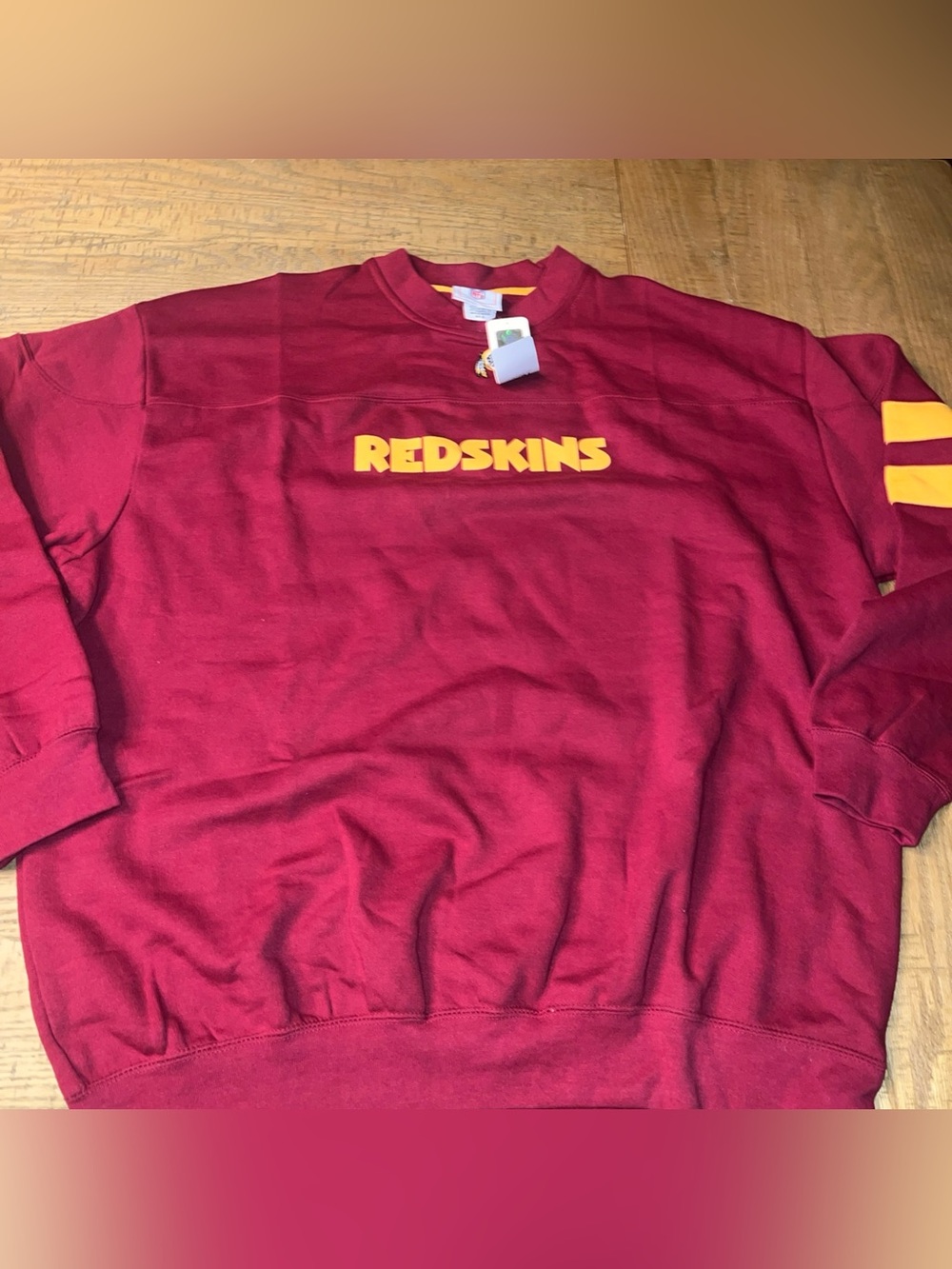 Washington Redskins SWEATSHIRT XL Football Crewneck Red & Gold NEW